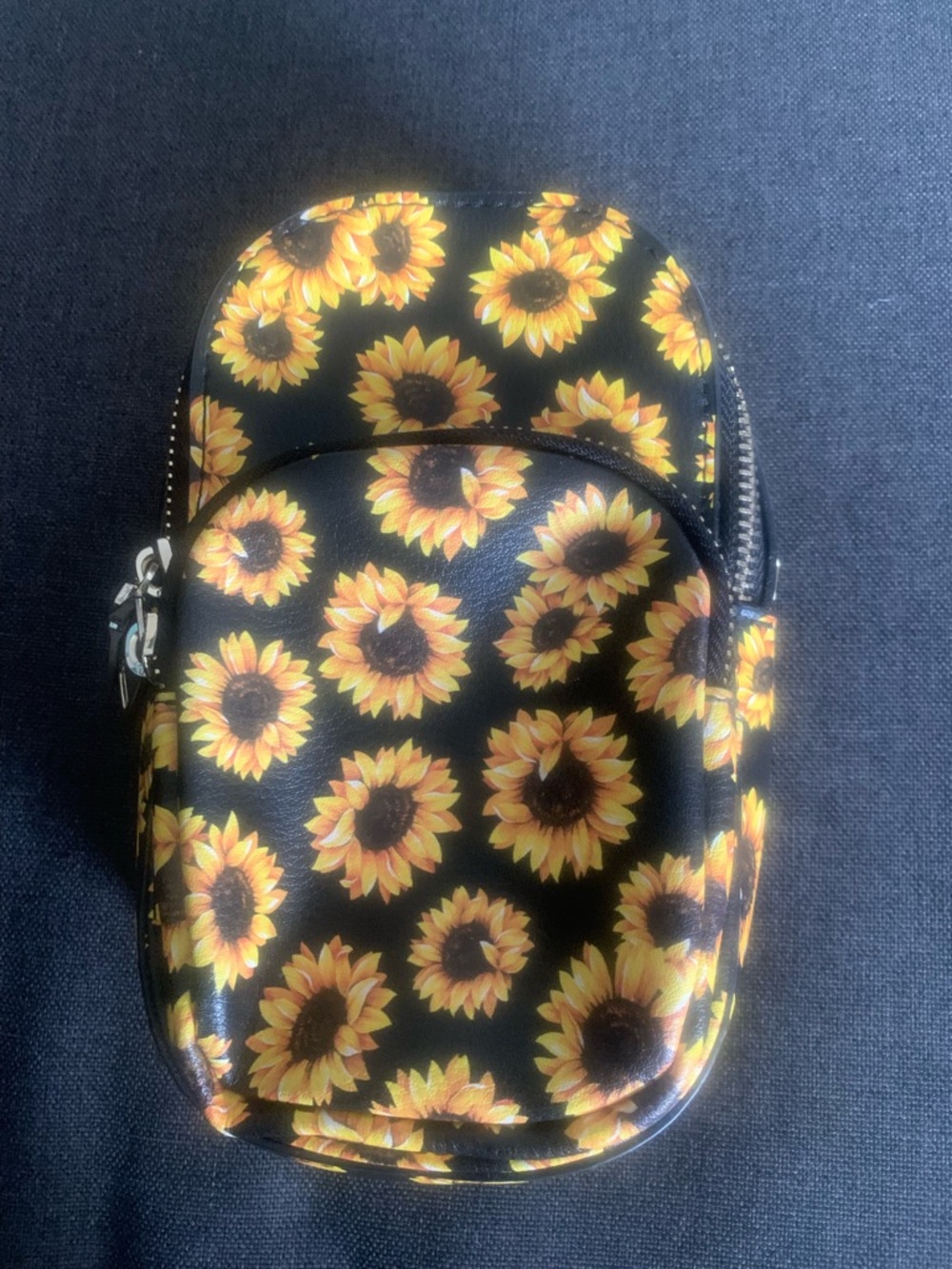 Mini Wm Crossbody Bag features a Vibrant Sunflower Print Water-Resistant NWOT